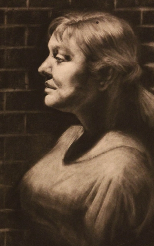 a figure drawing of a girls face